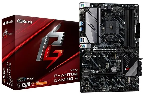 ASRock X570 PHANTOM GAMING 4 Moederbord - AMD X570 - AMD AM4 socket - DDR4 RAM - ATX