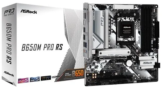 ASRock B650M PRO RS Moederbord - AMD B650 - AMD AM5 socket - DDR5 RAM - Micro-ATX