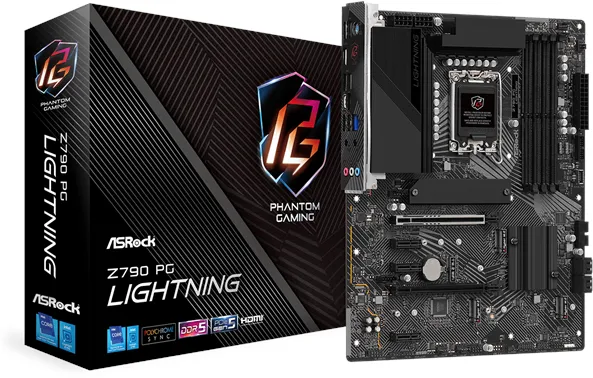 ASRock Z790 PG Lightning Moederbord - Intel Z790 - Intel LGA1700 socket - DDR5 RAM - ATX
