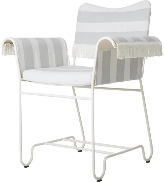 Gubi Tropique Eetkamerstoel Met Franjes Wit/Leslie Stripe 20