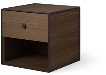Audo Frame 35 met 1 lade 35x35x35 Gerookt Eiken